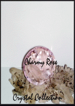 Кристал за Любов цвят Розов сапфир плосък размер М -3 см